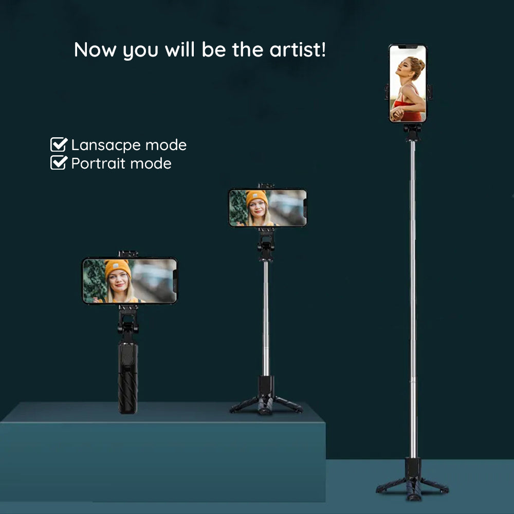 Selfie Stick Bluetooth Techsuit K03, Univerzalan, Crn