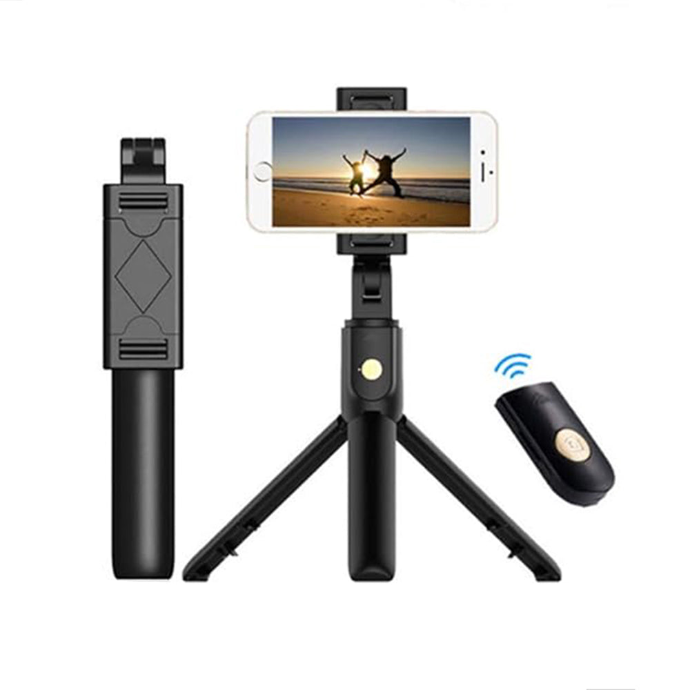 Selfie Stick Bluetooth Techsuit K07, Univerzalan, Crn