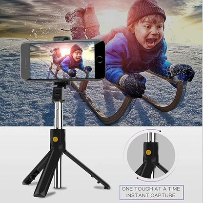 Selfie Stick Bluetooth Techsuit K07, Univerzalan, Crn