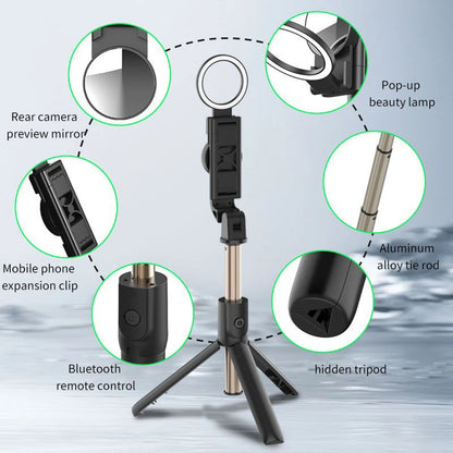 Selfie Stick Bluetooth Techsuit K13, Univerzalan, Crn