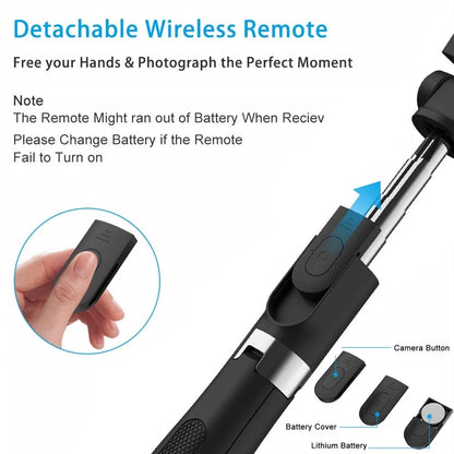 Selfie Stick Bluetooth Techsuit L01, Univerzalan, Crn