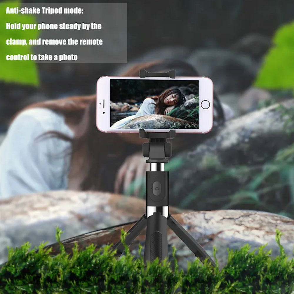 Selfie Stick Bluetooth Techsuit L01, Univerzalan, Crn