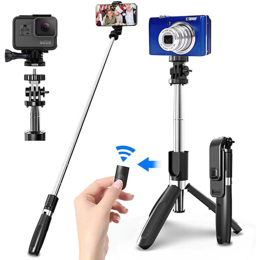 Selfie Stick Bluetooth Techsuit L02, Univerzalan, Crn