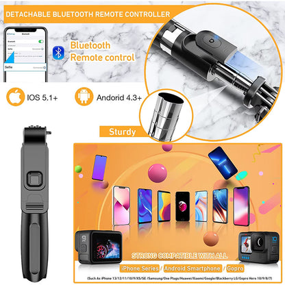 Selfie Stick Bluetooth Techsuit L02, Univerzalan, Crn