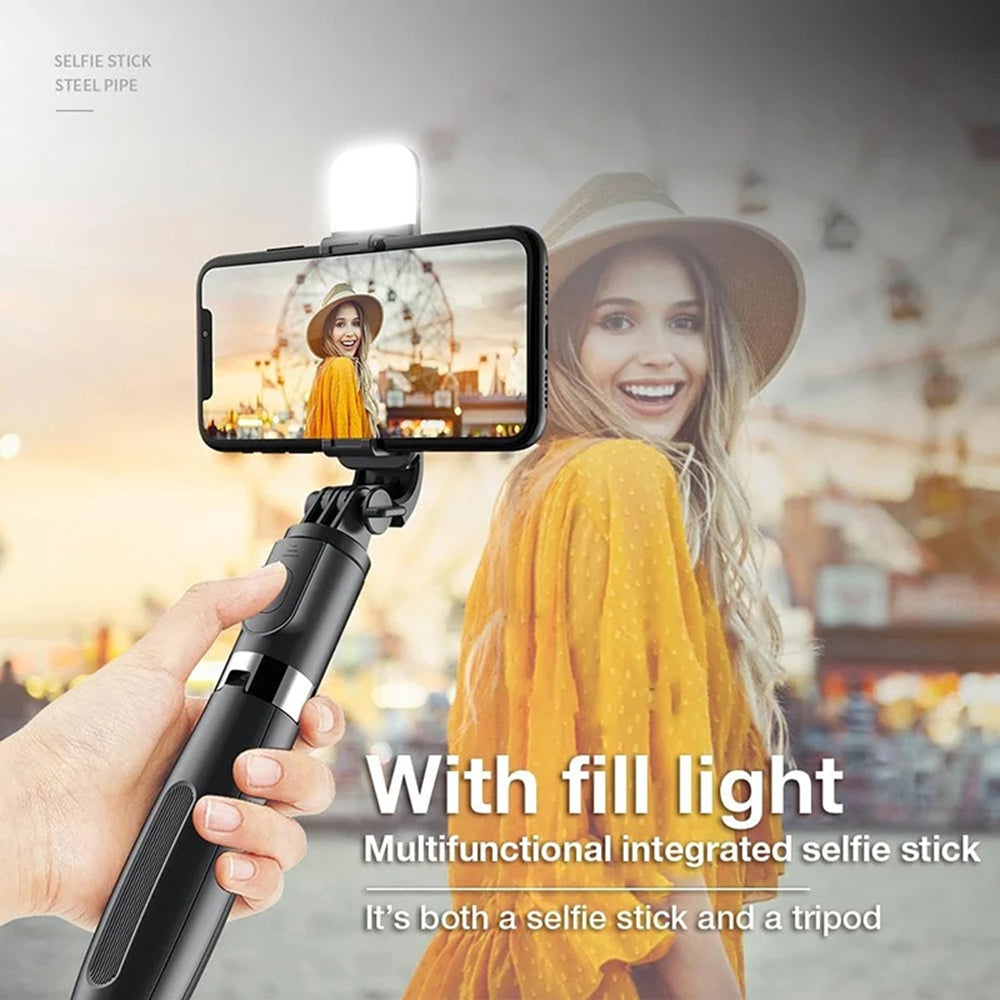 Selfie Stick Bluetooth Techsuit L02s, Univerzalan, Crn