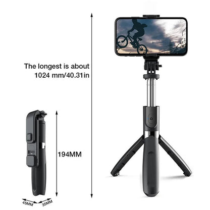 Selfie Stick Bluetooth Techsuit L02s, Univerzalan, Crn