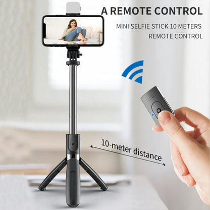 Selfie Stick Bluetooth Techsuit L02s, Univerzalan, Crn