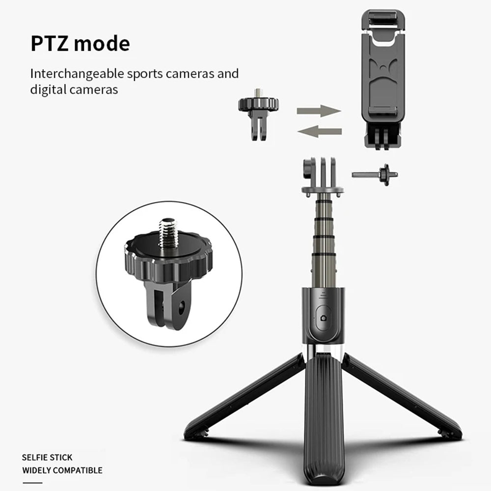 Selfie Stick Bluetooth Techsuit L03, Univerzalan, Crn