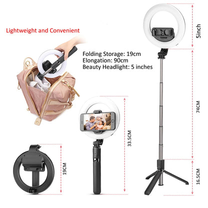 Selfie Stick Bluetooth Techsuit L07, Univerzalan, Crn