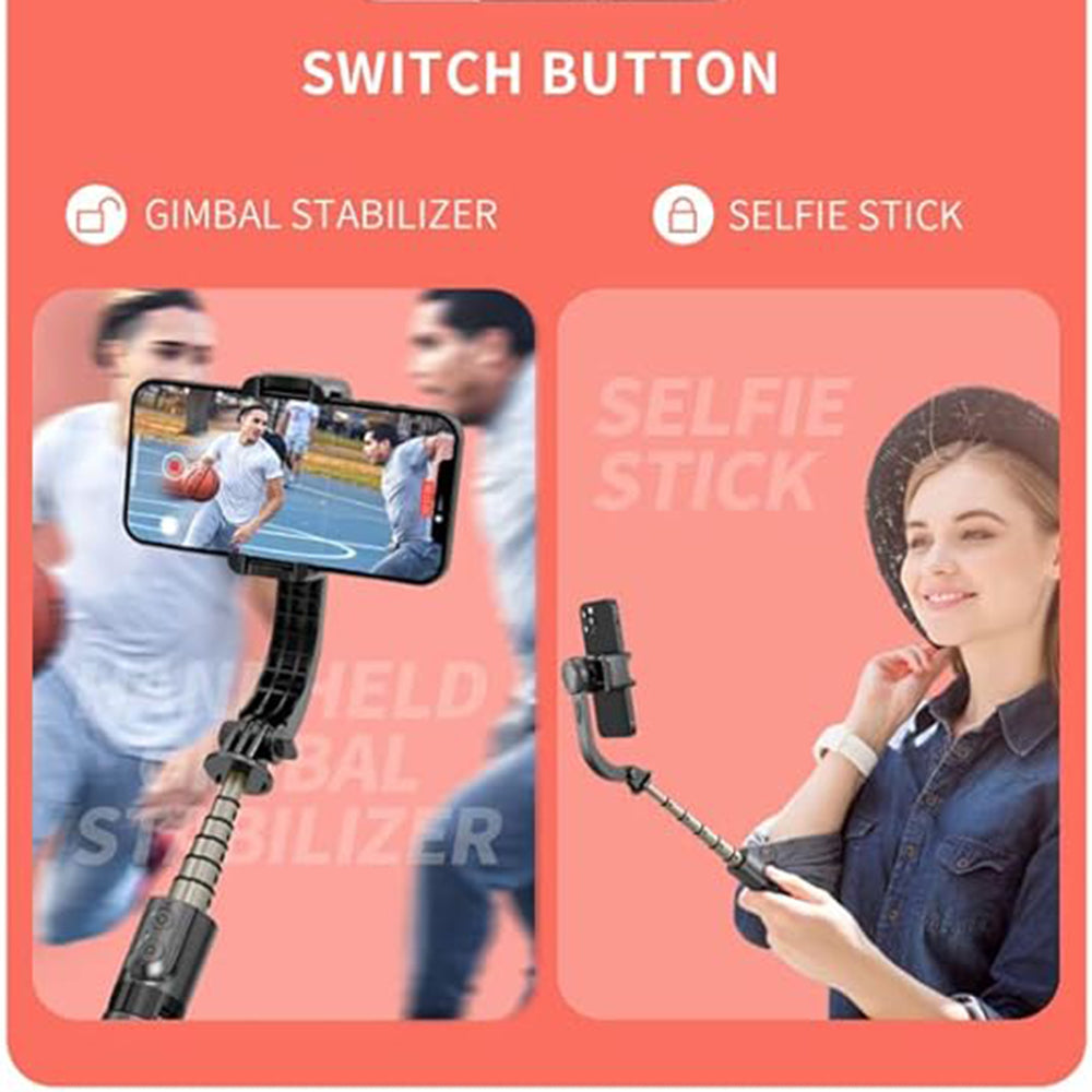 Selfie Stick Bluetooth Techsuit L08Mini, Univerzalan, Crn