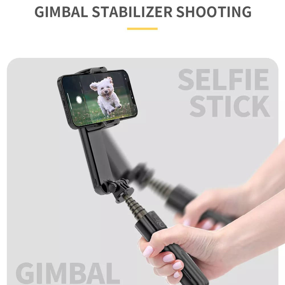Gimbal Stabilizator Bluetooth Techsuit L09 Gimbal, Univerzalan, Crn