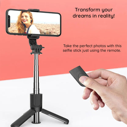 Selfie Stick Bluetooth Techsuit L11, Univerzalan, Crn
