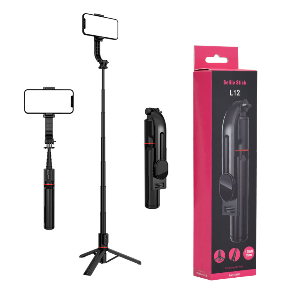 Selfie Stick Bluetooth Techsuit L12, Univerzalan, Crni