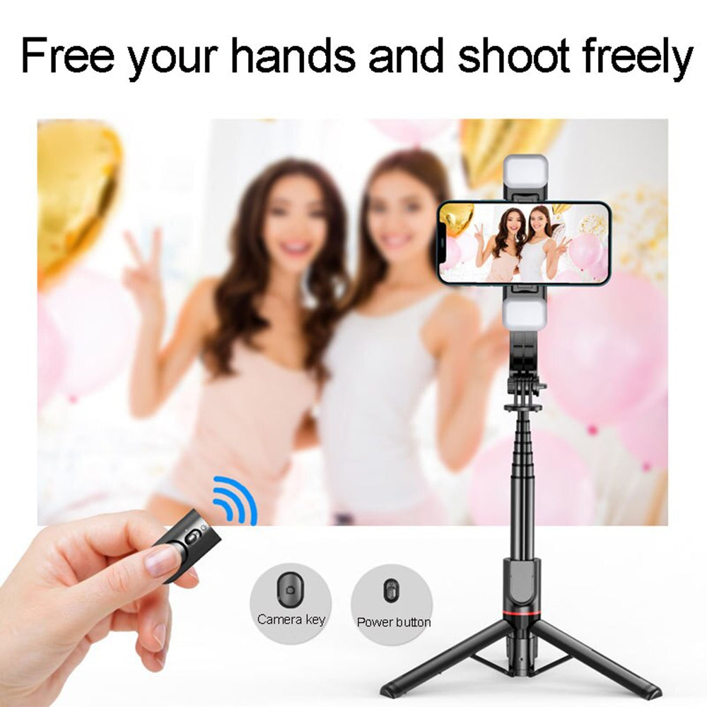 Selfie Stick Bluetooth Techsuit L12D, Univerzalan, Crni
