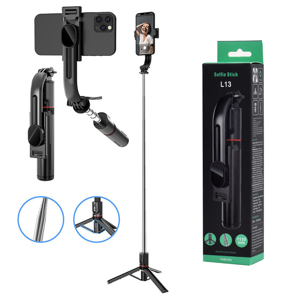 Selfie Stick Bluetooth Techsuit L13, Univerzalan, Crn
