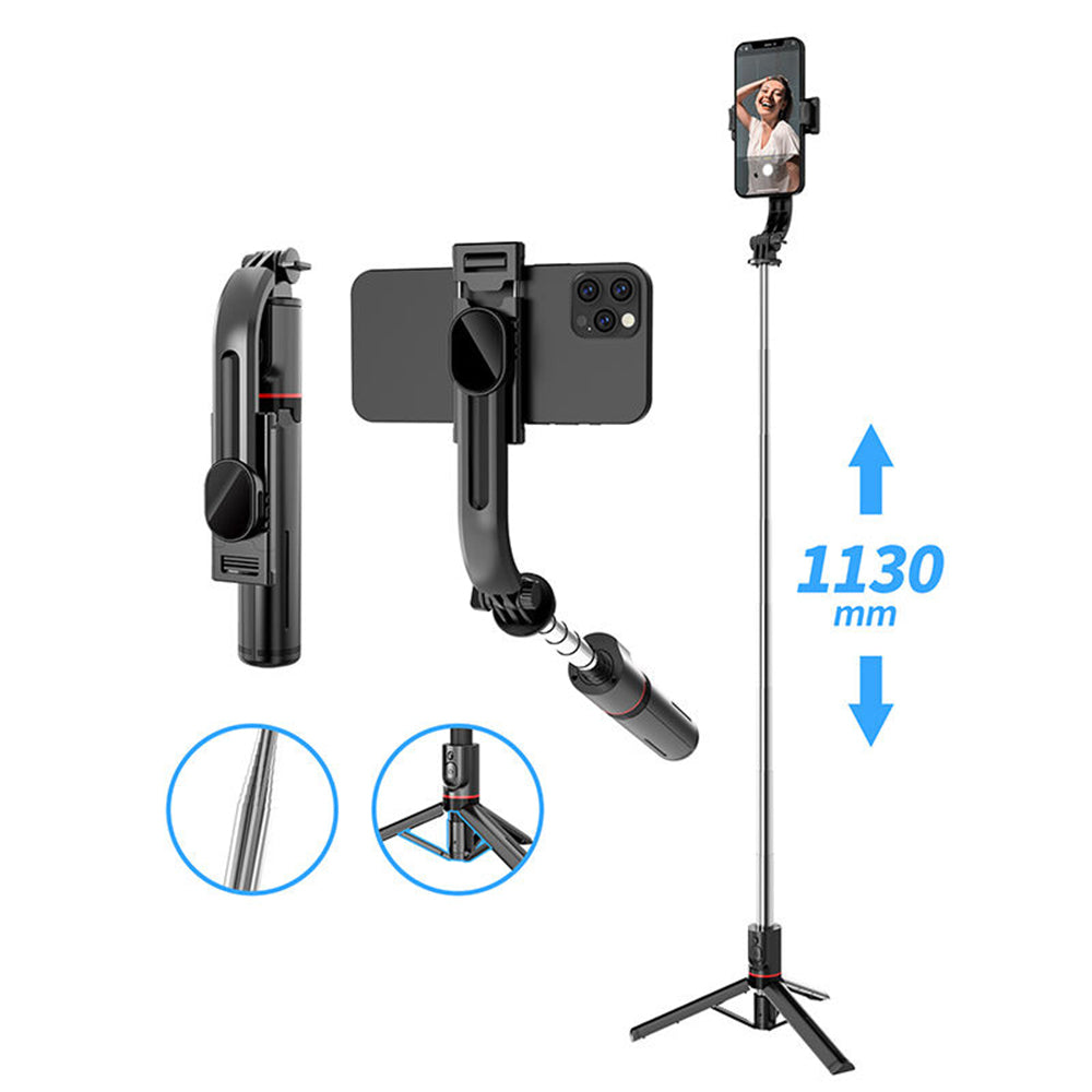 Selfie Stick Bluetooth Techsuit L13, Univerzalan, Crn