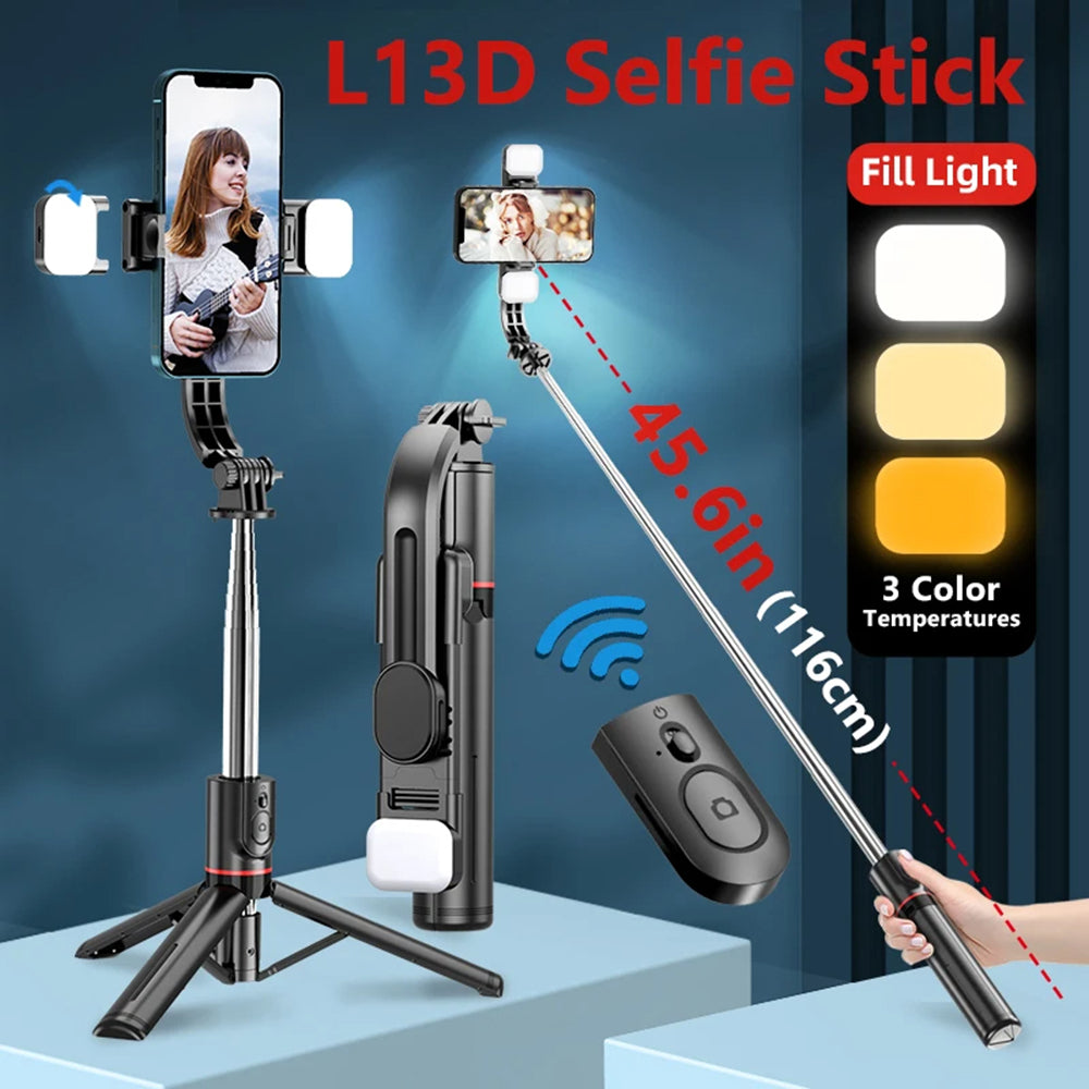 Selfie Stick Bluetooth Techsuit L13d, Univerzalan, Crn