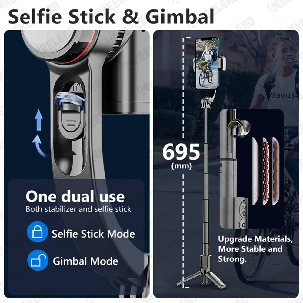 Selfie Stick Bluetooth Techsuit L18sMini, Univerzalan, Crn