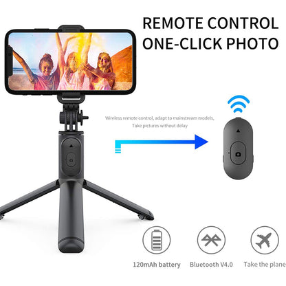 Selfie Stick Bluetooth Techsuit Q01, Univerzalan, Crn
