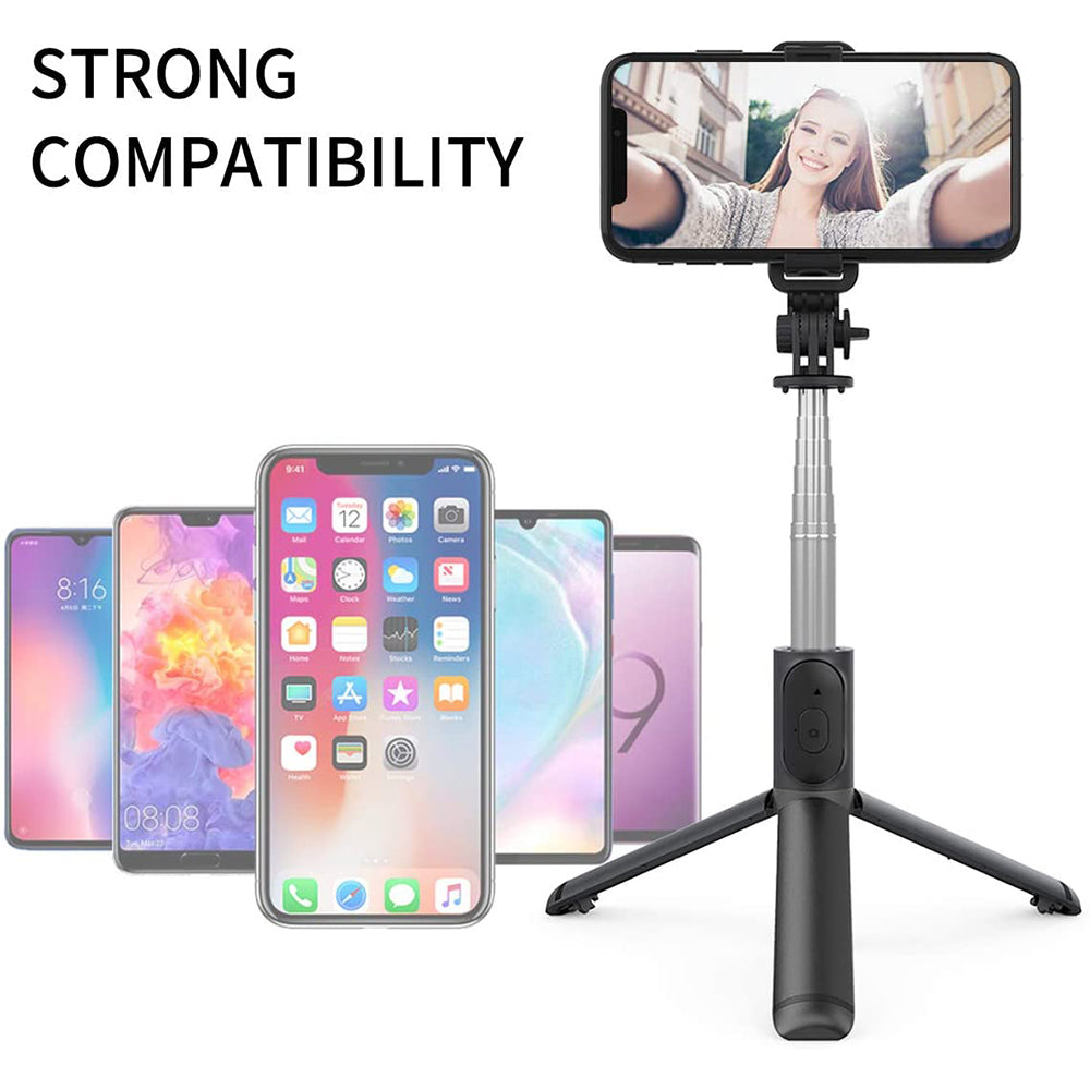 Selfie Stick Bluetooth Techsuit Q01, Univerzalan, Crn