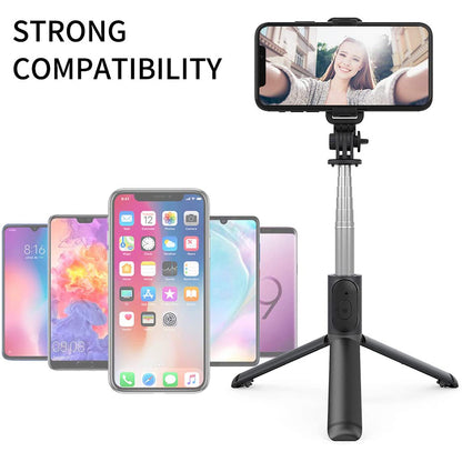 Selfie Stick Bluetooth Techsuit Q01, Univerzalan, Crn