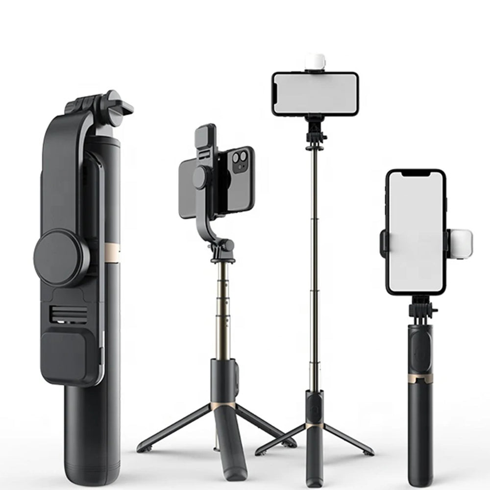 Selfie Stick Bluetooth Techsuit Q03s, Univerzalan, Crn