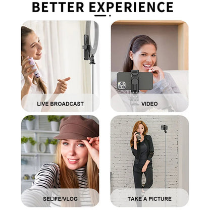 Selfie Stick Bluetooth Techsuit Q05, Univerzalan, Crn