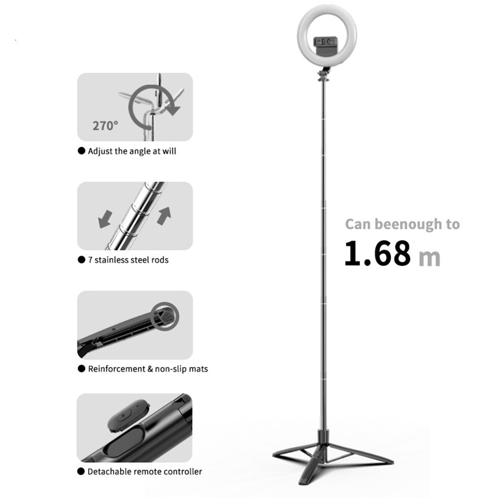 Selfie Stick Bluetooth Techsuit Q05s, Univerzalan, Crn