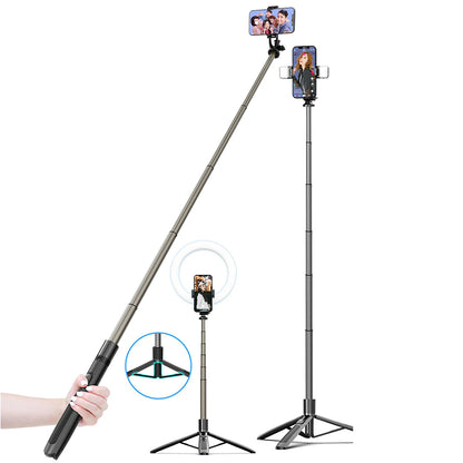 Selfie Stick Bluetooth Techsuit Q06, Univerzalan, Crn