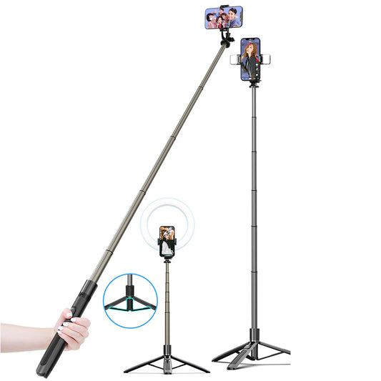 Selfie Stick Bluetooth Techsuit Q06, Univerzalan, Crn