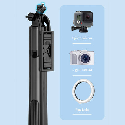 Selfie Stick Bluetooth Techsuit Q06, Univerzalan, Crn