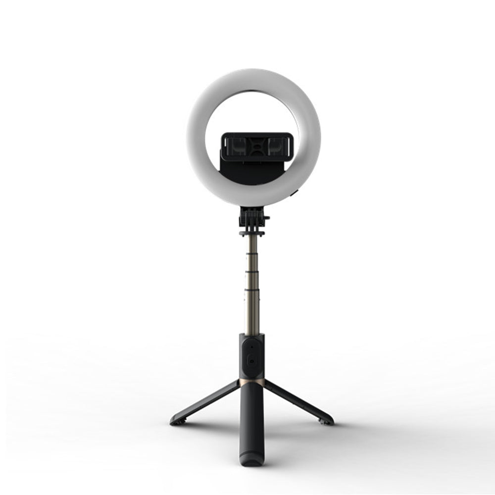 Selfie Stick Bluetooth Techsuit Q07 Ring Light, Univerzalan, Crni