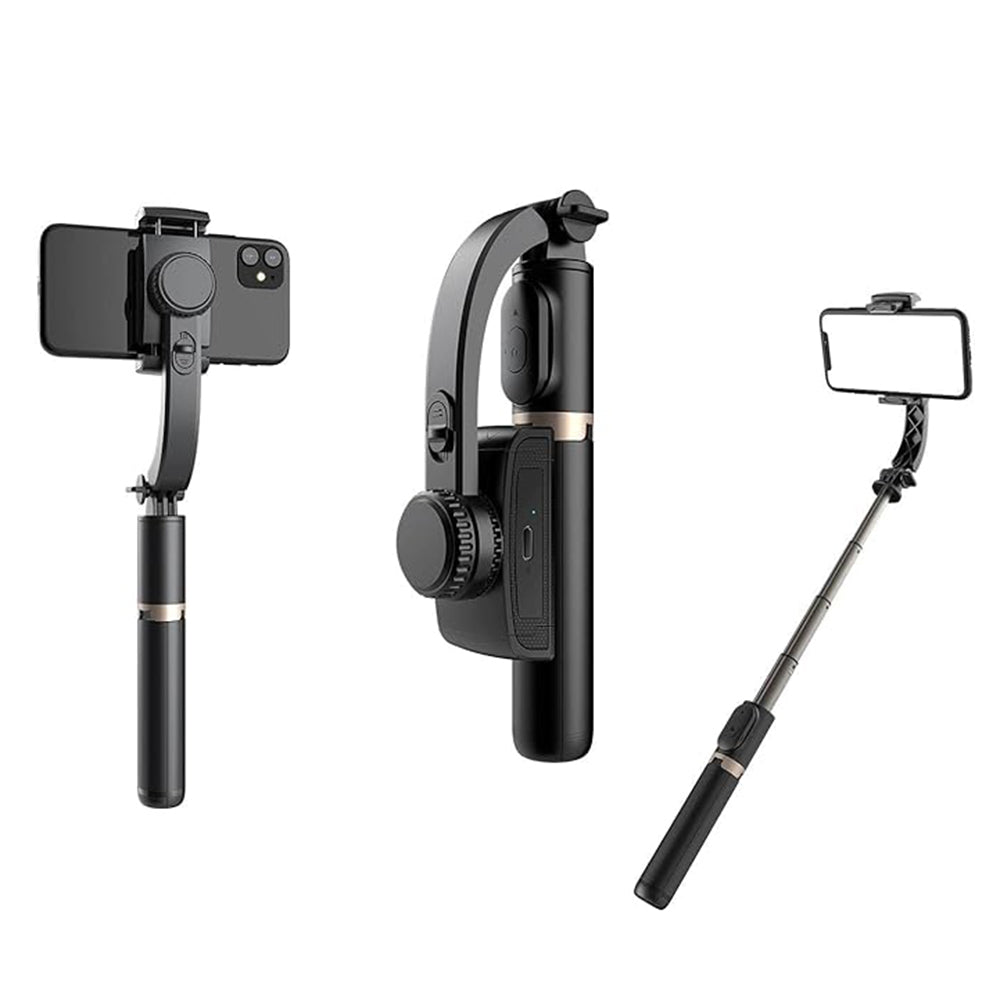 Selfie Stick Bluetooth Techsuit Q08, Univerzalan, Crn