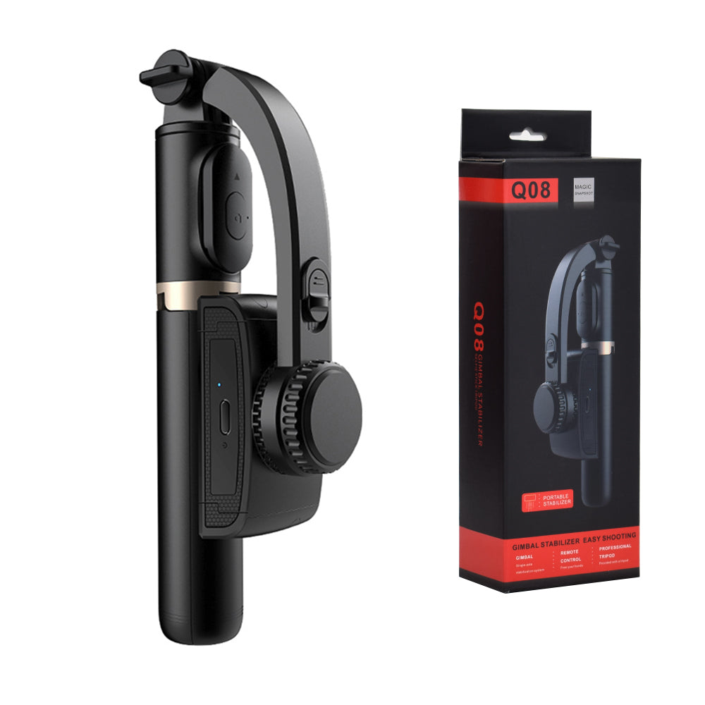 Selfie Stick Bluetooth Techsuit Q08, Univerzalan, Crn