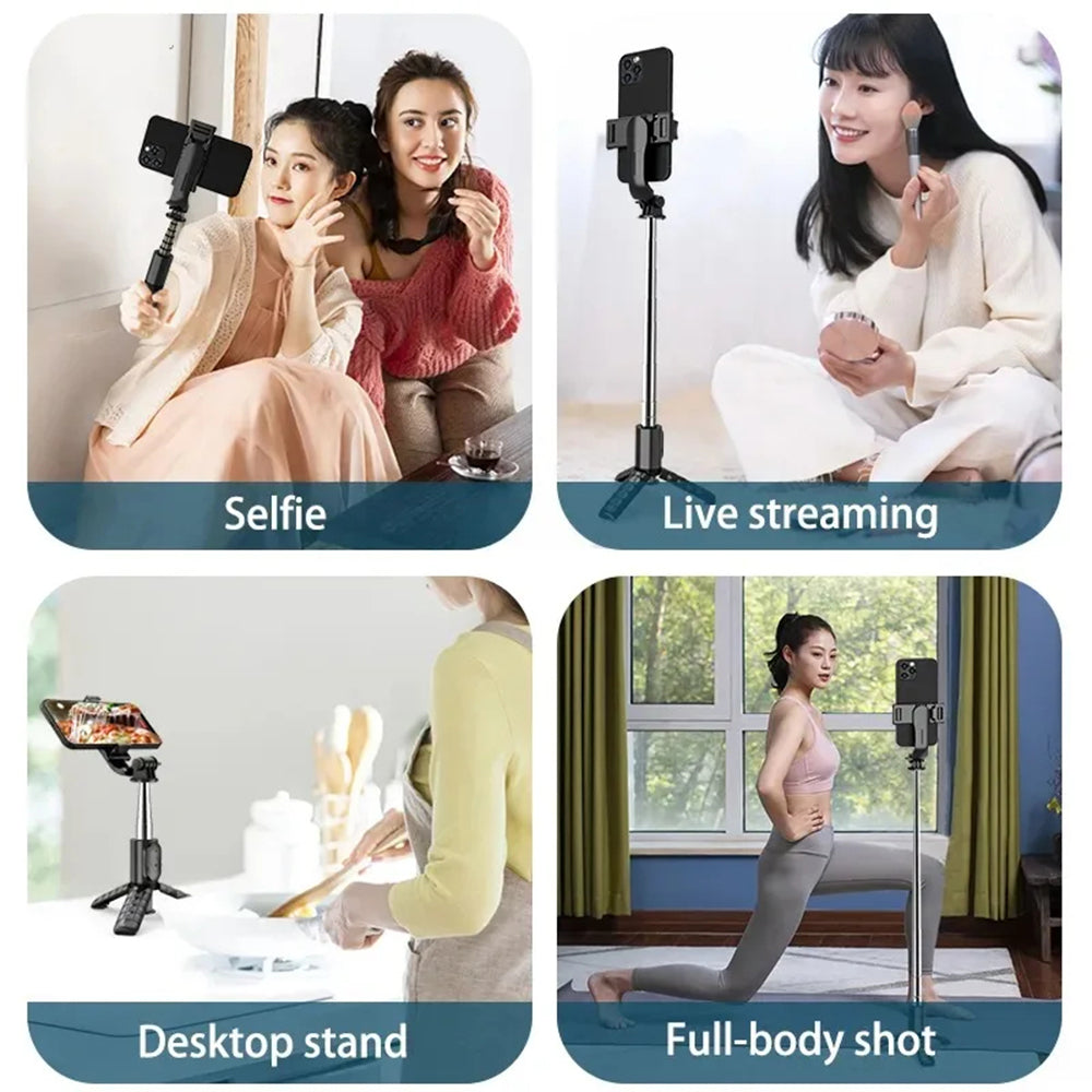 Selfie Stick Bluetooth Techsuit Q10, Univerzalan, Crn