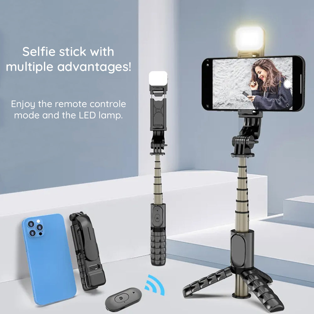 Selfie Stick Bluetooth Techsuit Q10s, Univerzalan, Crn