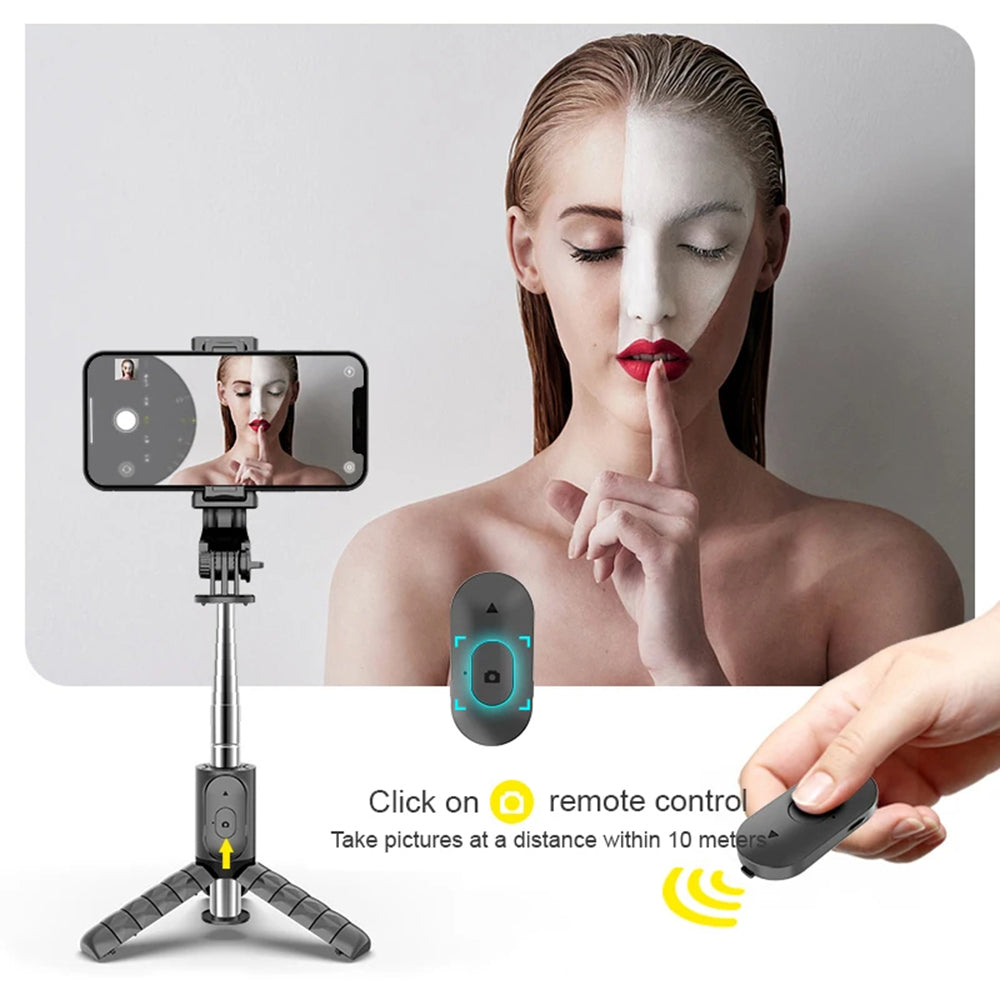 Selfie Stick Bluetooth Techsuit Q11s, Univerzalan, Crn
