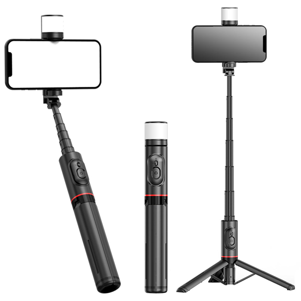 Selfie Stick Bluetooth Techsuit Q12S, Univerzalan, Crni