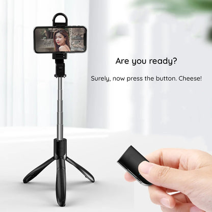 Selfie Stick Bluetooth Techsuit S01-S, Univerzalan, Crn