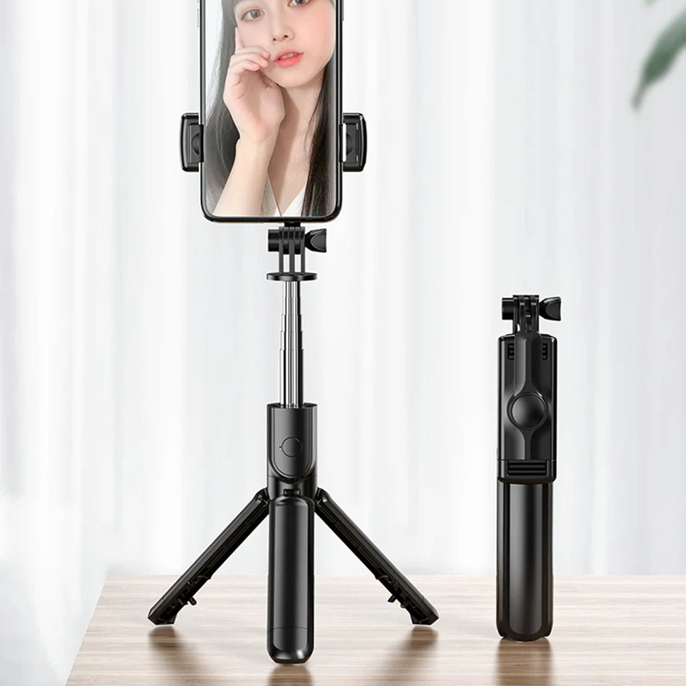 Selfie Stick Bluetooth Techsuit S03, Univerzalan, Crn