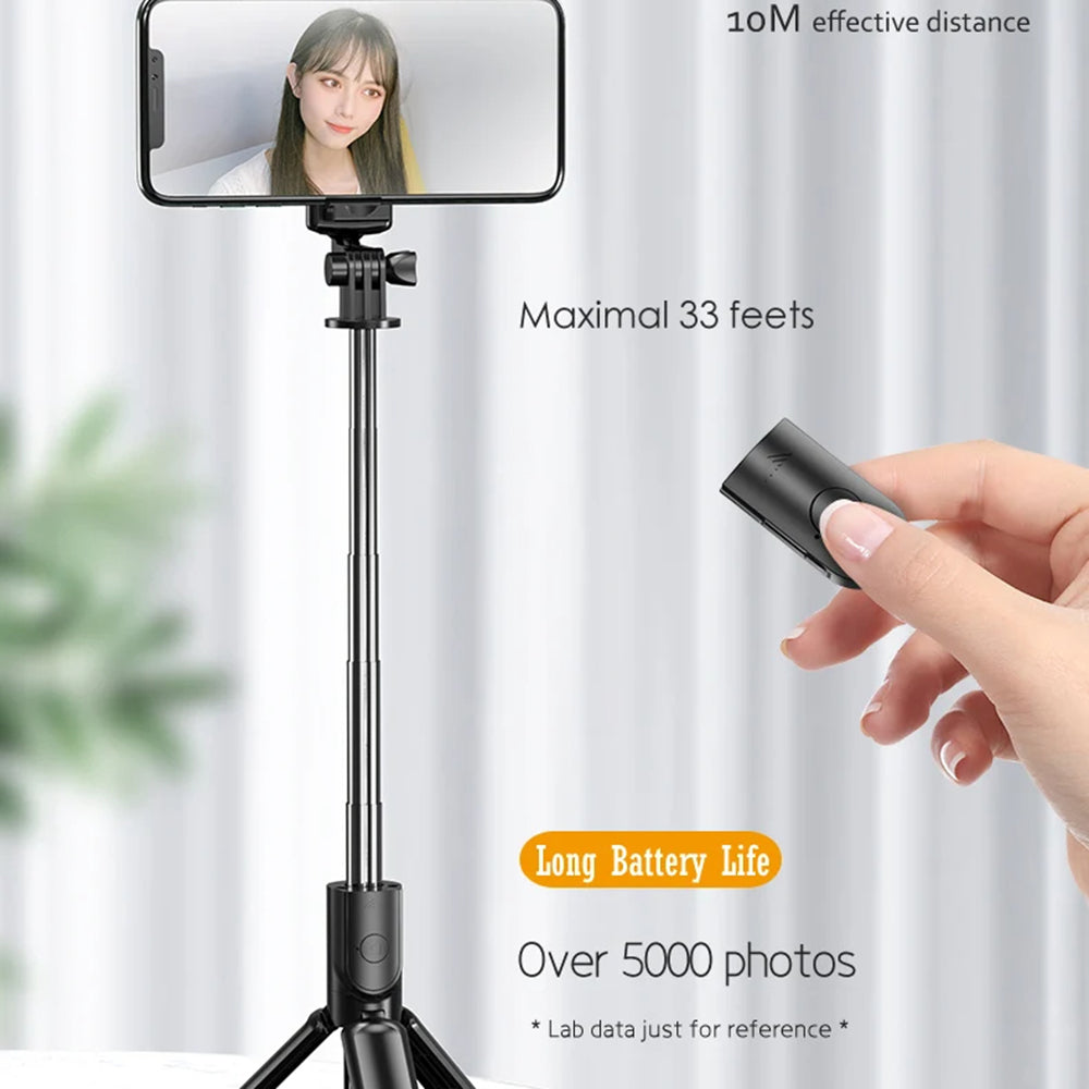 Selfie Stick Bluetooth Techsuit S03, Univerzalan, Crn