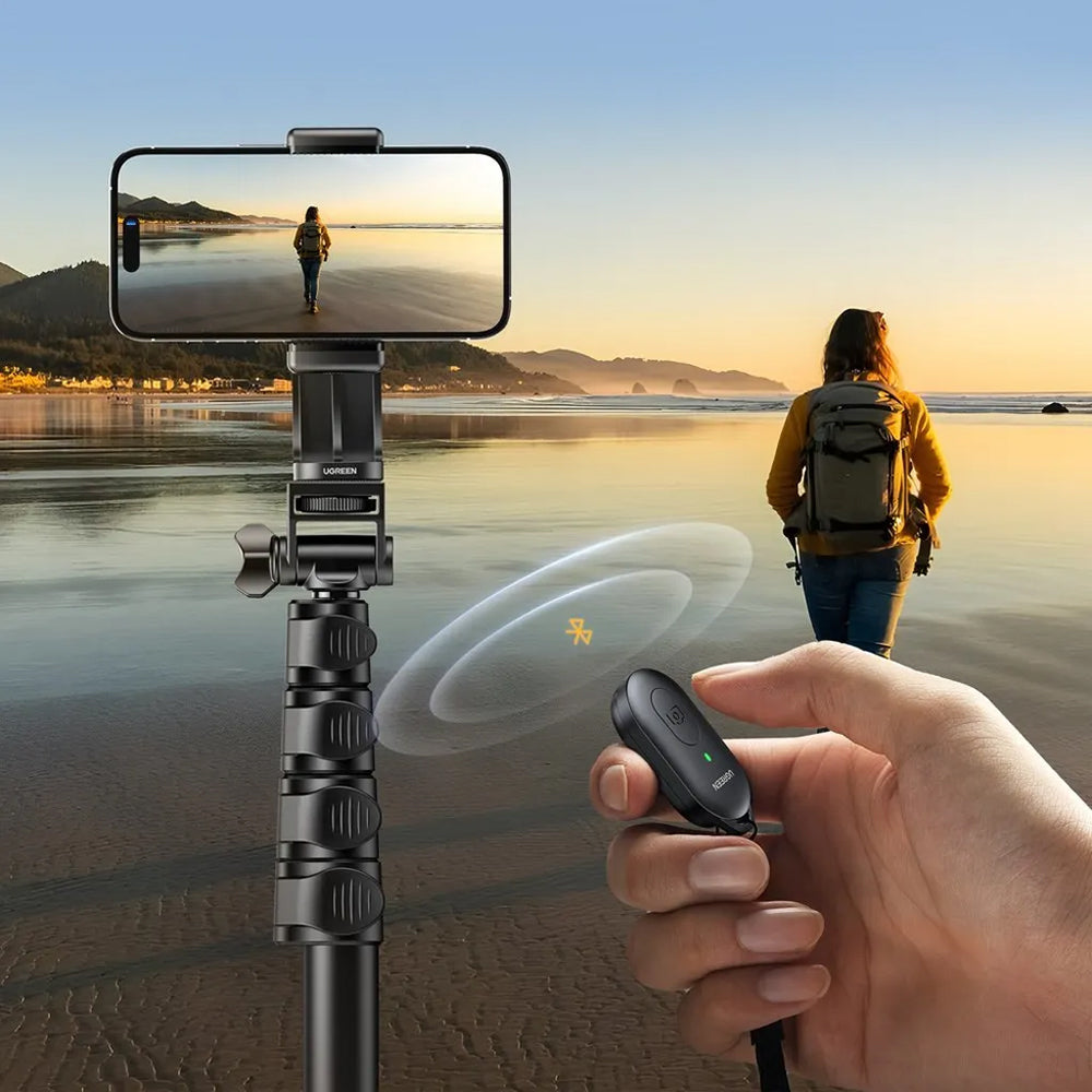 Selfie štap Bluetooth UGREEN LP680, Univerzalan, Crni