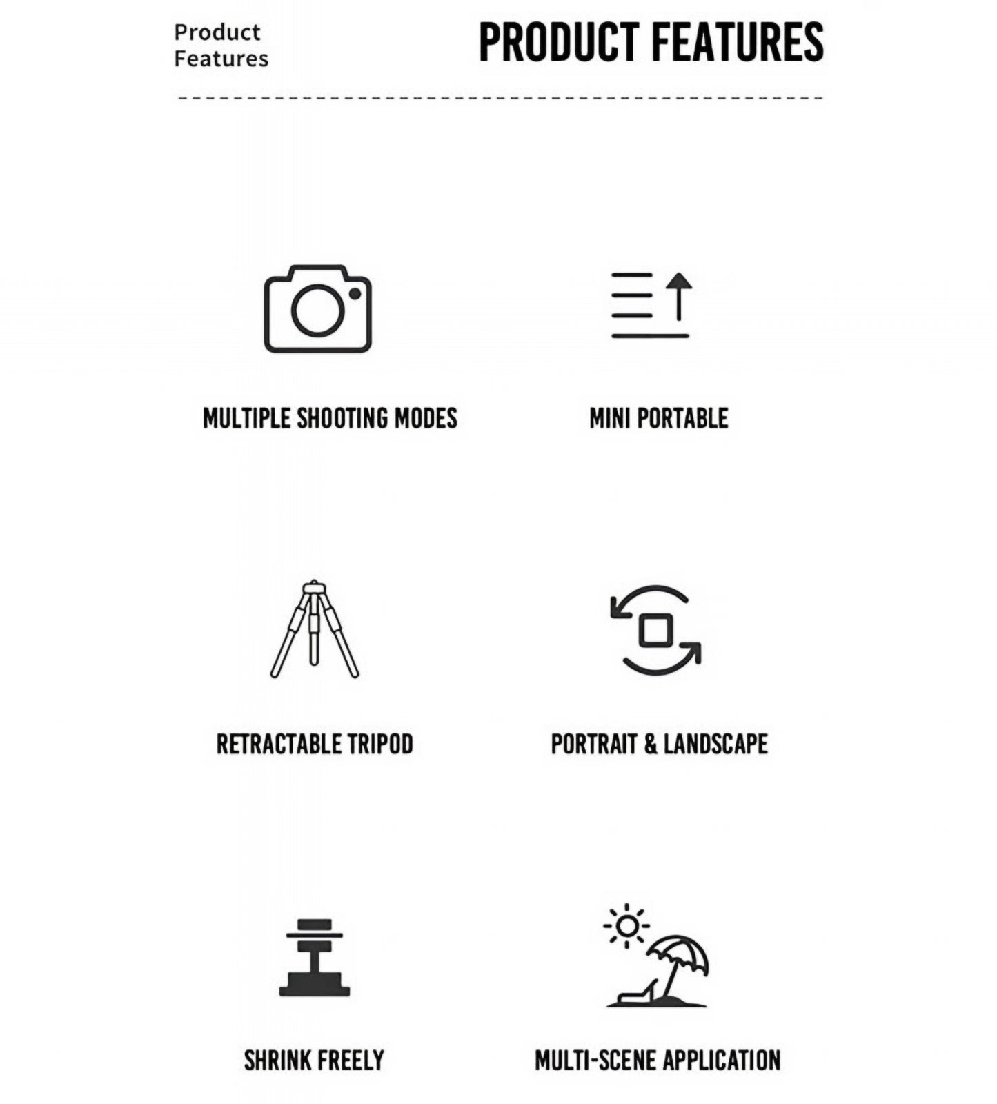 Selfie Stick Bluetooth XO Design SS08, Univerzalan, Crn