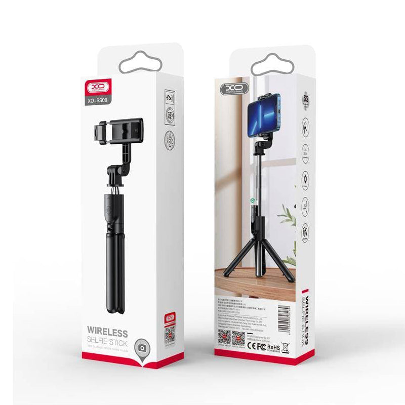 Selfie Stick Bluetooth XO Design SS09, Univerzalan, Crn