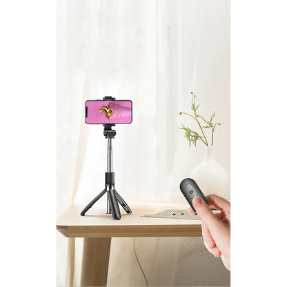 Selfie Stick Bluetooth XO Design SS08, Univerzalan, Crn
