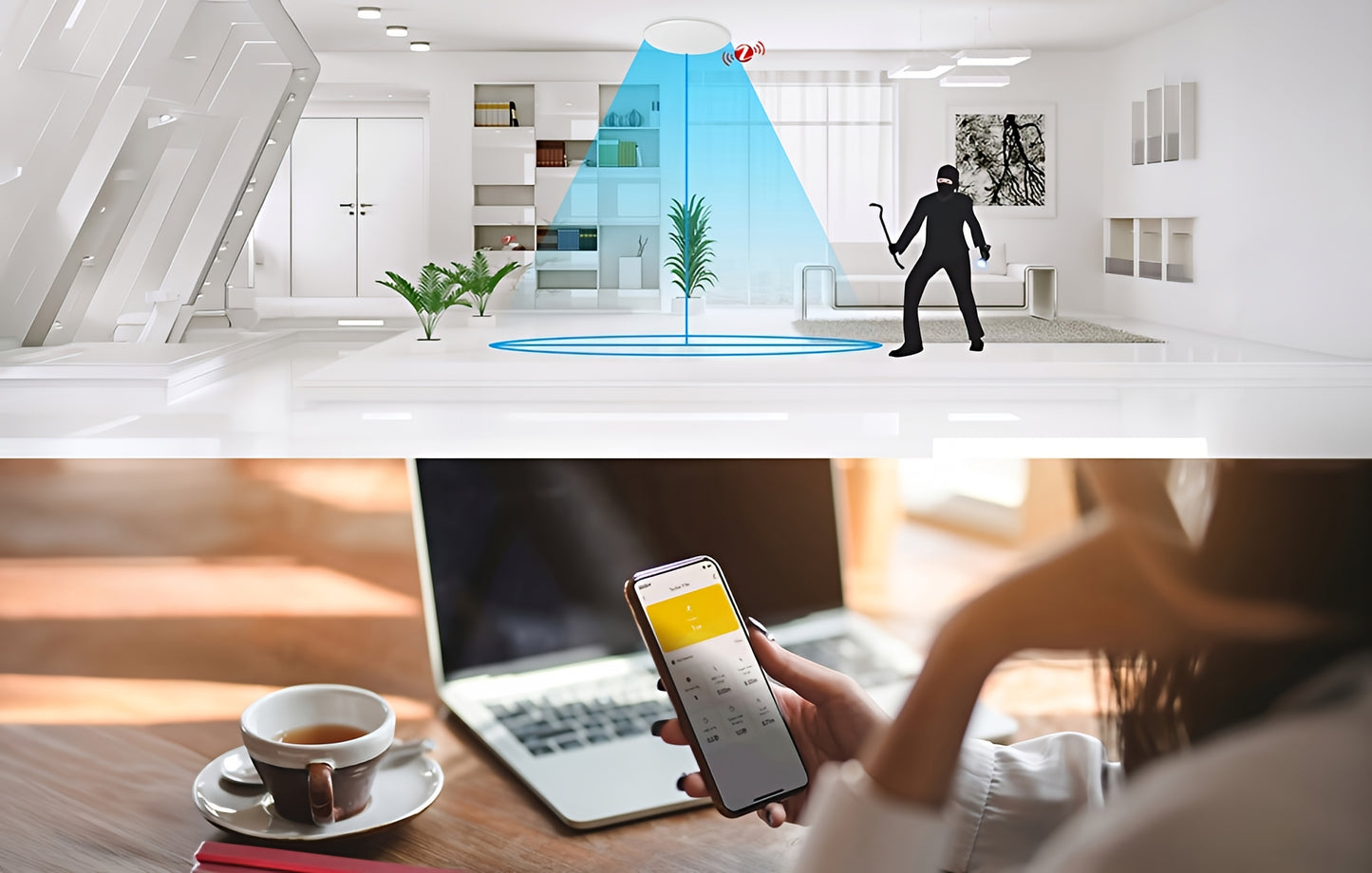 Senzor prisustva Moes ZSS-QY-HP, ZigBee