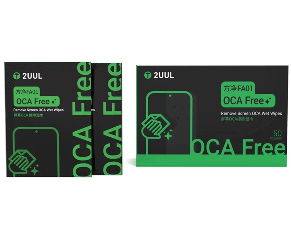 Vlažne maramice za čišćenje 2UUL FA01 za uklanjanje OCA / LOCA lepka, Set od 50 komada