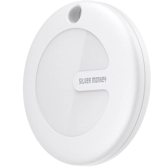 Silver Monkey Tag, White 