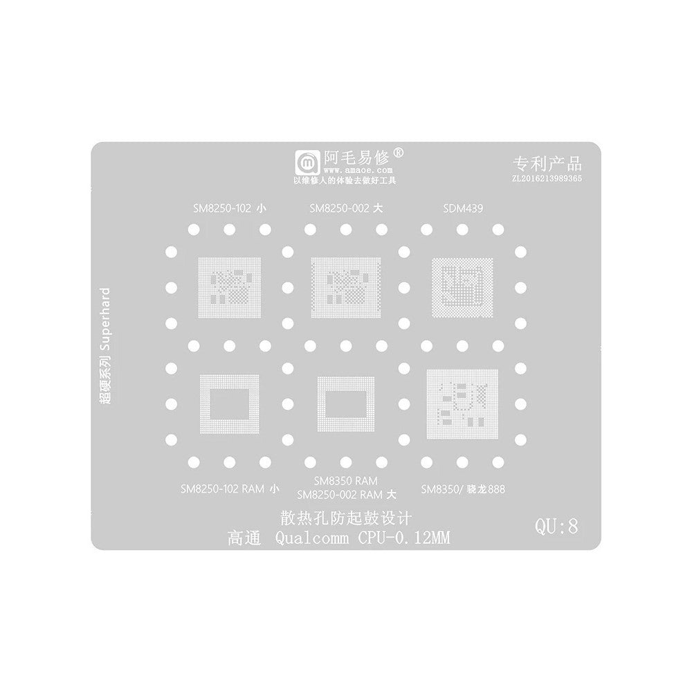 BGA šablon Amaoe za CPU Qualcomm QU1-8 Series