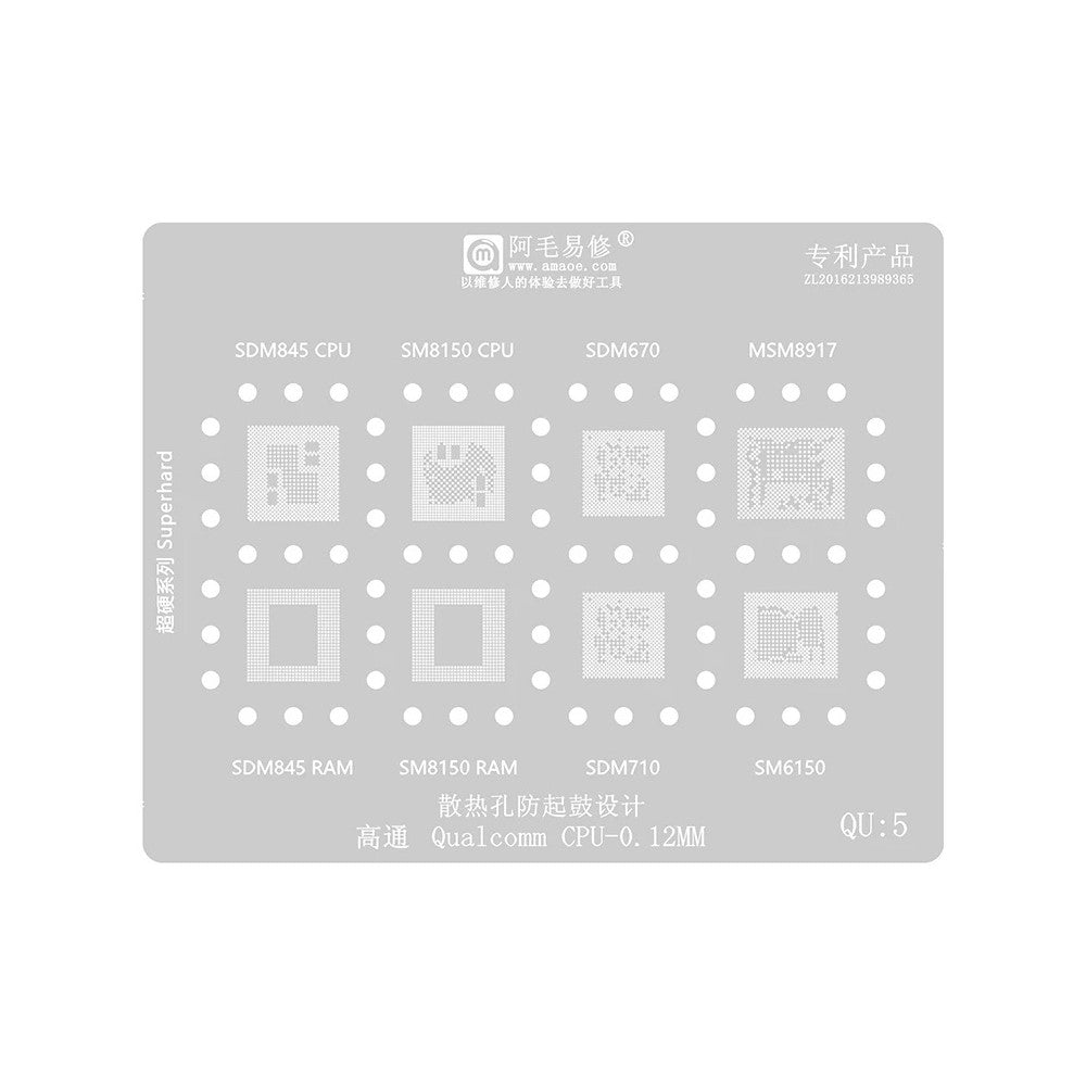 BGA šablon Amaoe za CPU Qualcomm QU1-8 Series